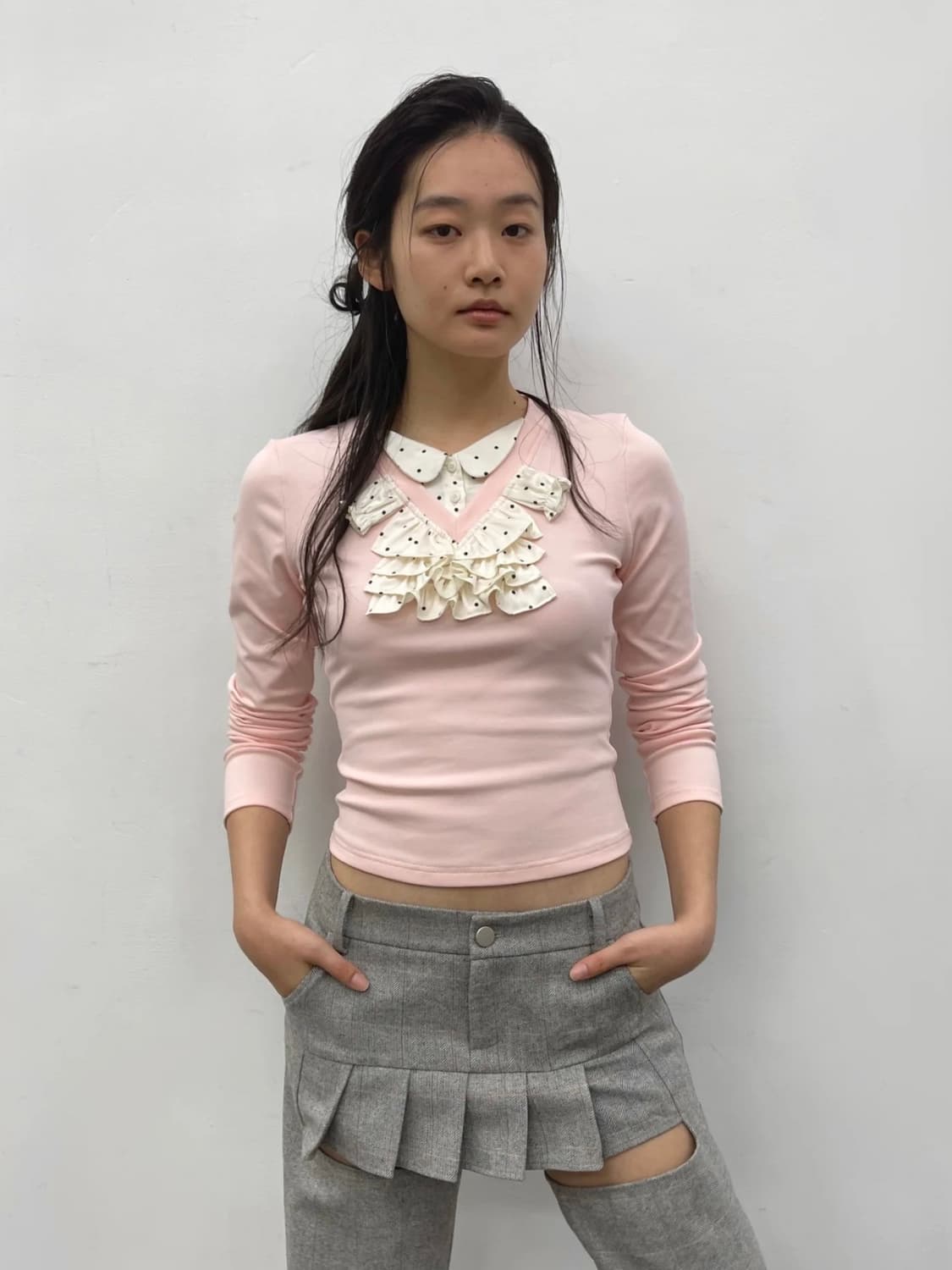 9266studio 핑크 톱 상품이미지1