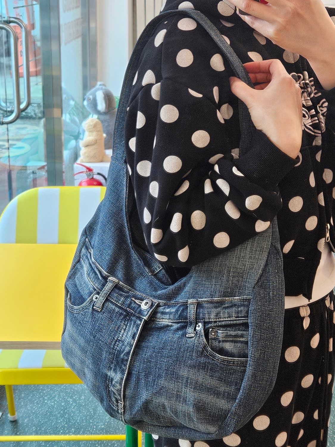 빈티지 업사이클링 데님백 상품이미지6