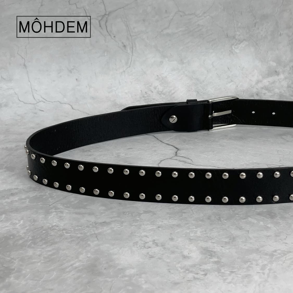 [Unisex] 볼스터드 이테리가죽 벨트 상품이미지7