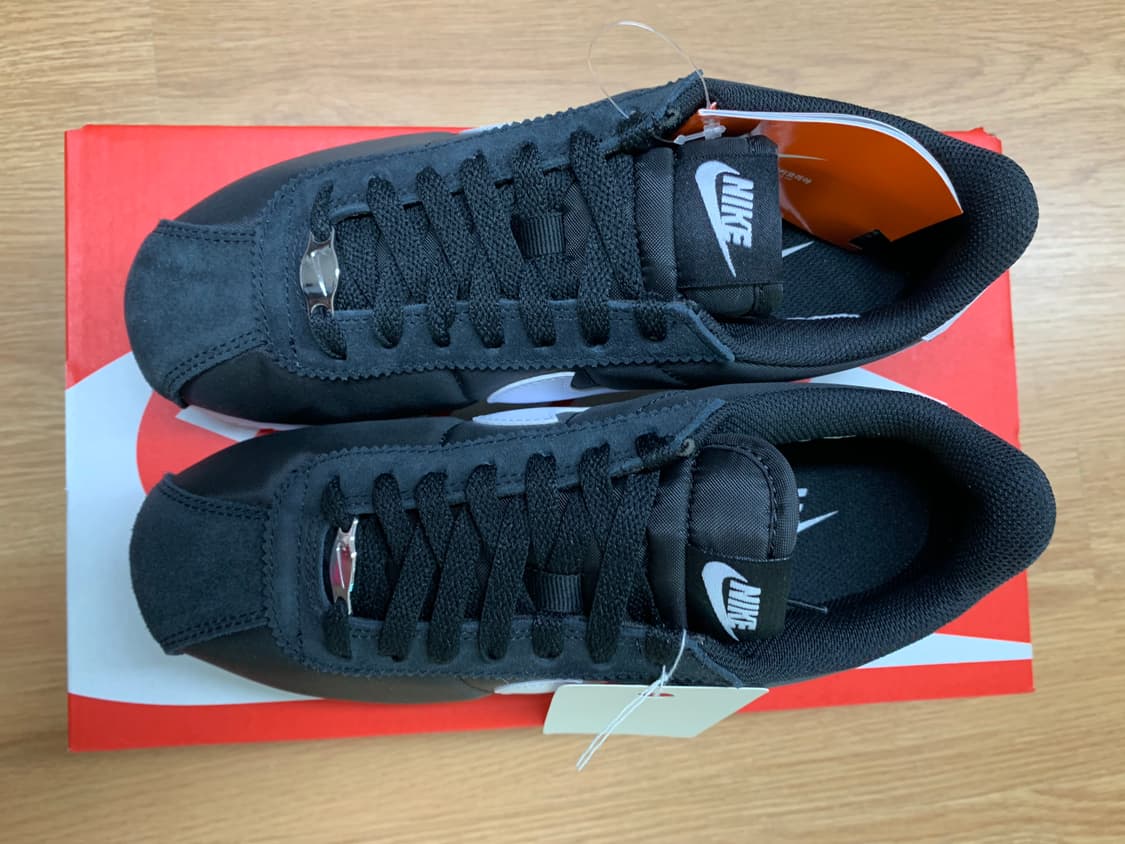 (W) 나이키 코르테즈 블랙 앤 화이트 상품이미지2