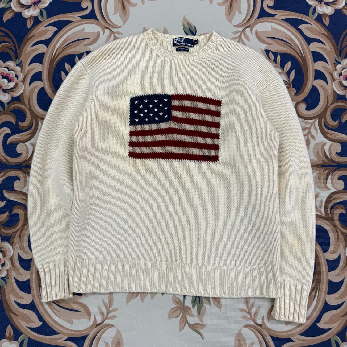 (L)00s폴로 랄프로렌 아이코닉 성조기 니트(아이보리) 상품이미지2
