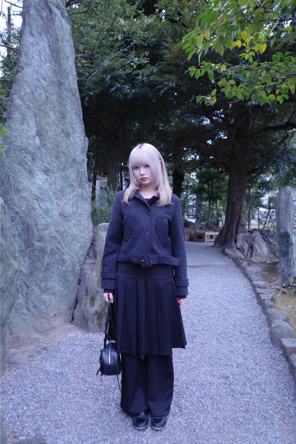 리 플리츠 스커트 팬츠 블랙 새상 상품이미지2