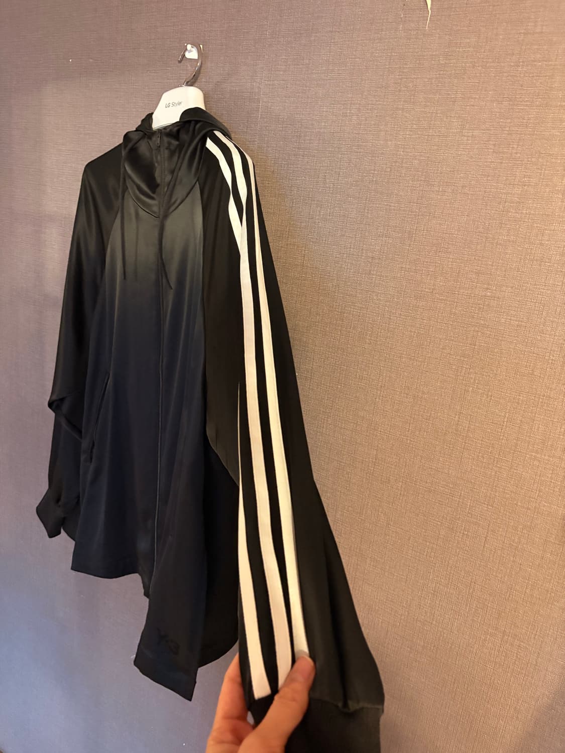 Y-3 3선 후드 집업 XS 블랙 상품이미지5