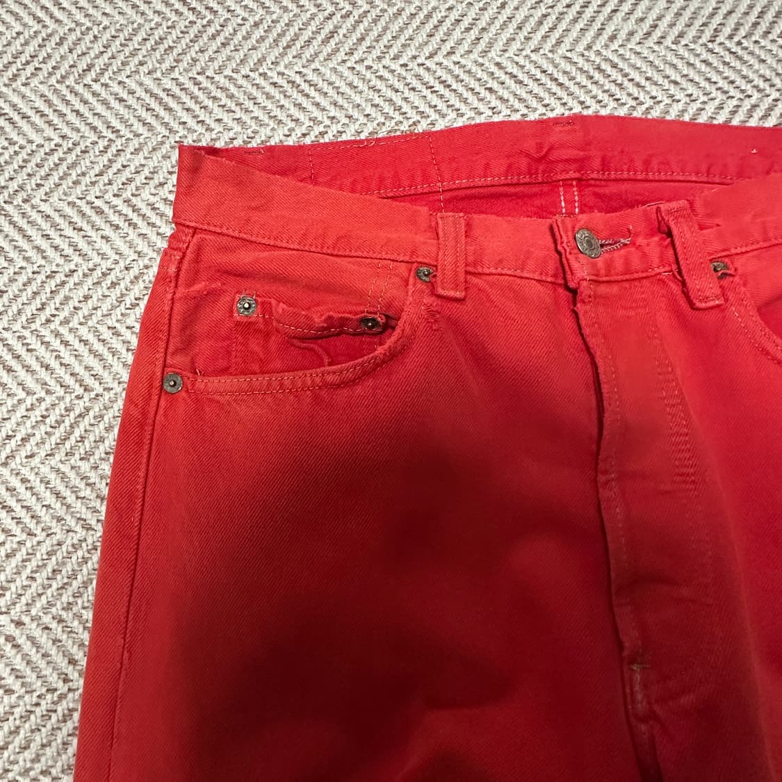 LEVI'S 80's usa made vintage denim red 상품이미지3