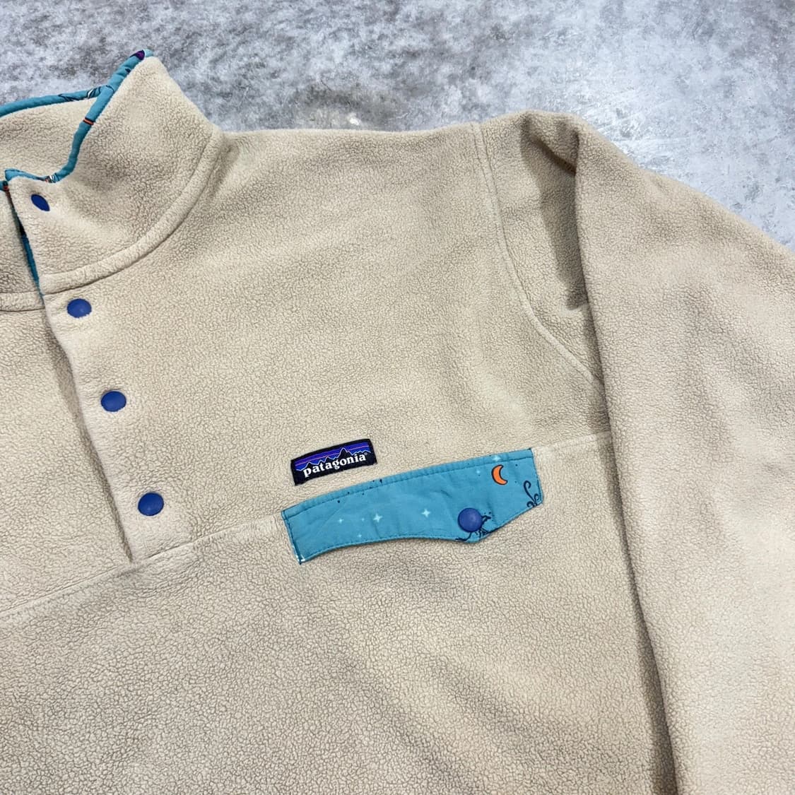 14FW 파타고니아 신칠라 스냅-T 플리스 내추럴/스카이블루 패턴 상품이미지2