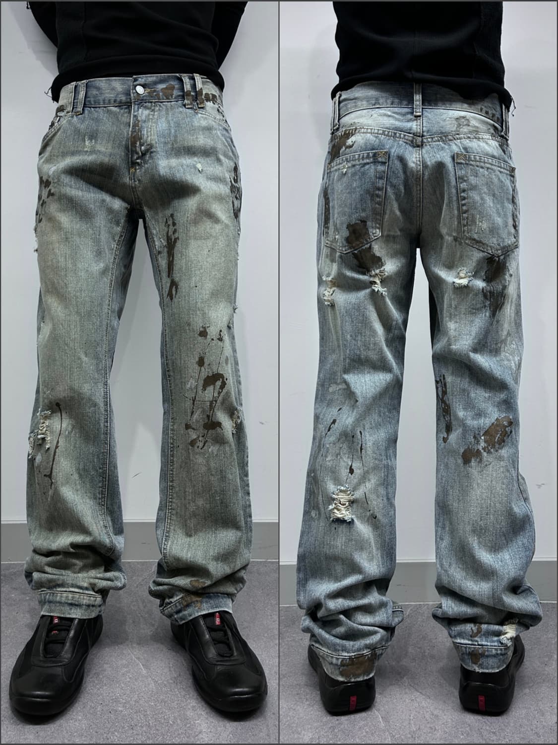 돌체앤가바나 더티 페인팅 워싱 데님 상품이미지1