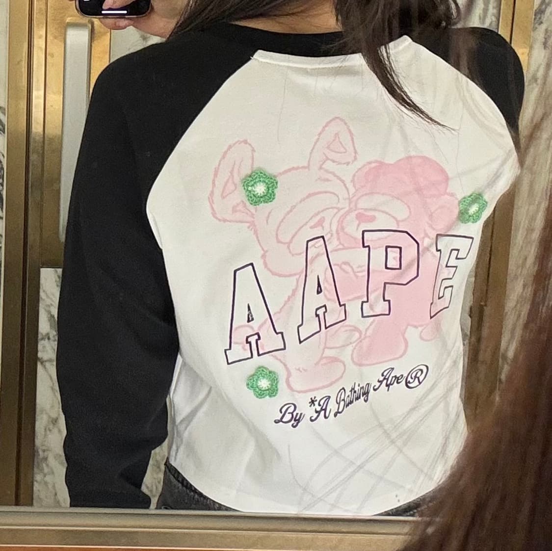 베이프 롱슬리브 티셔츠 aape bape 상품이미지2