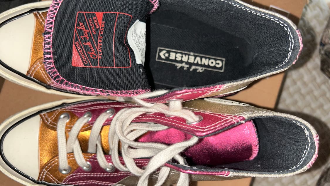 레어 y2k 컨버스 척70 메탈릭 레인보우 상품이미지4