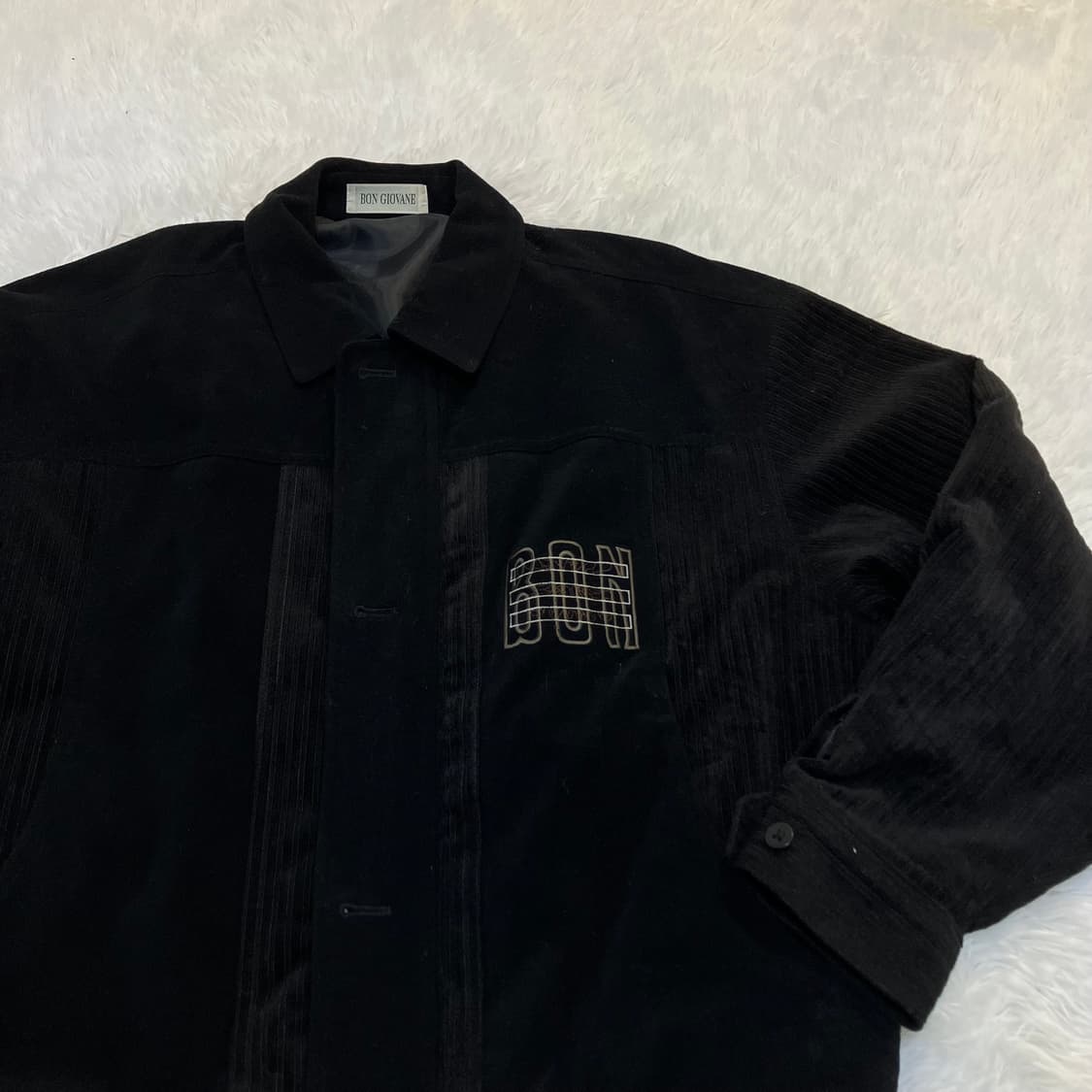 빈티지 블랙 벨벳 블루종 844 y2k 스트릿 모리 갸루 일본빈티지 상품이미지5