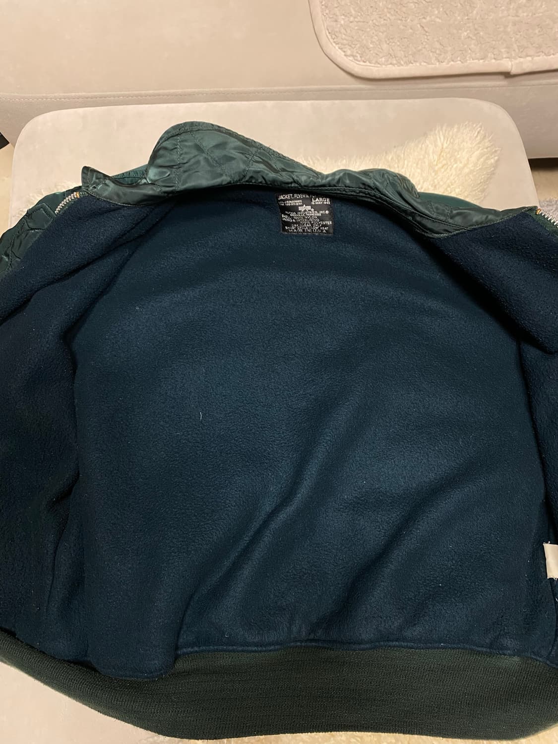 알파인더스트리 cwu 레어 90s 빈티지 ma-1 항공점퍼 항공자켓 항공 상품이미지5