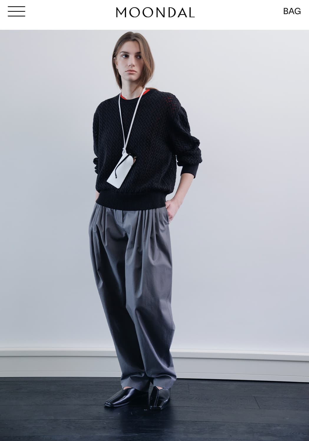 문달 Crochet Knit in Black (새제품/택O) 상품이미지2
