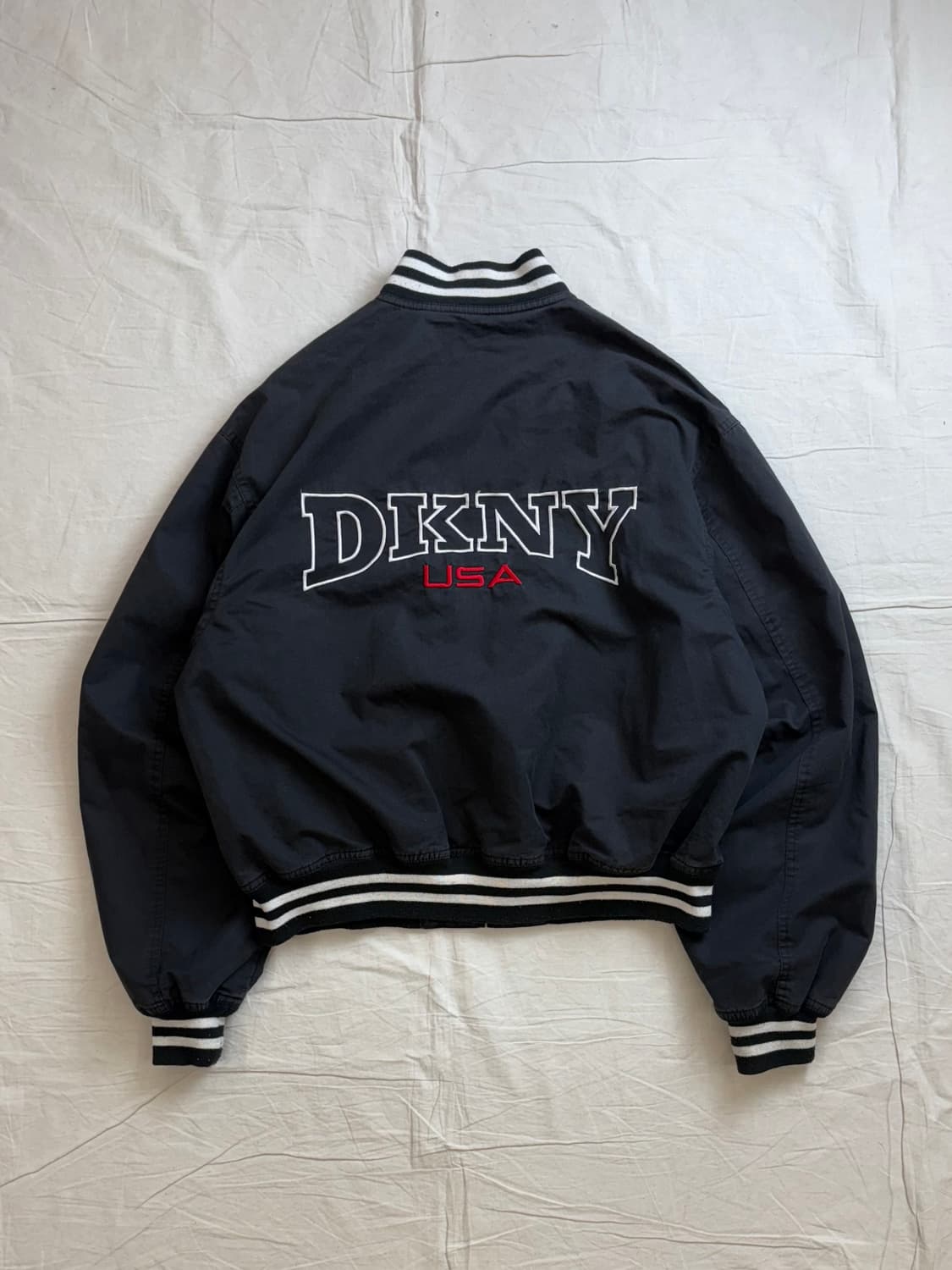DKNY 도나카란뉴욕 빈티지 코튼 집업 바시티 자켓 상품이미지1