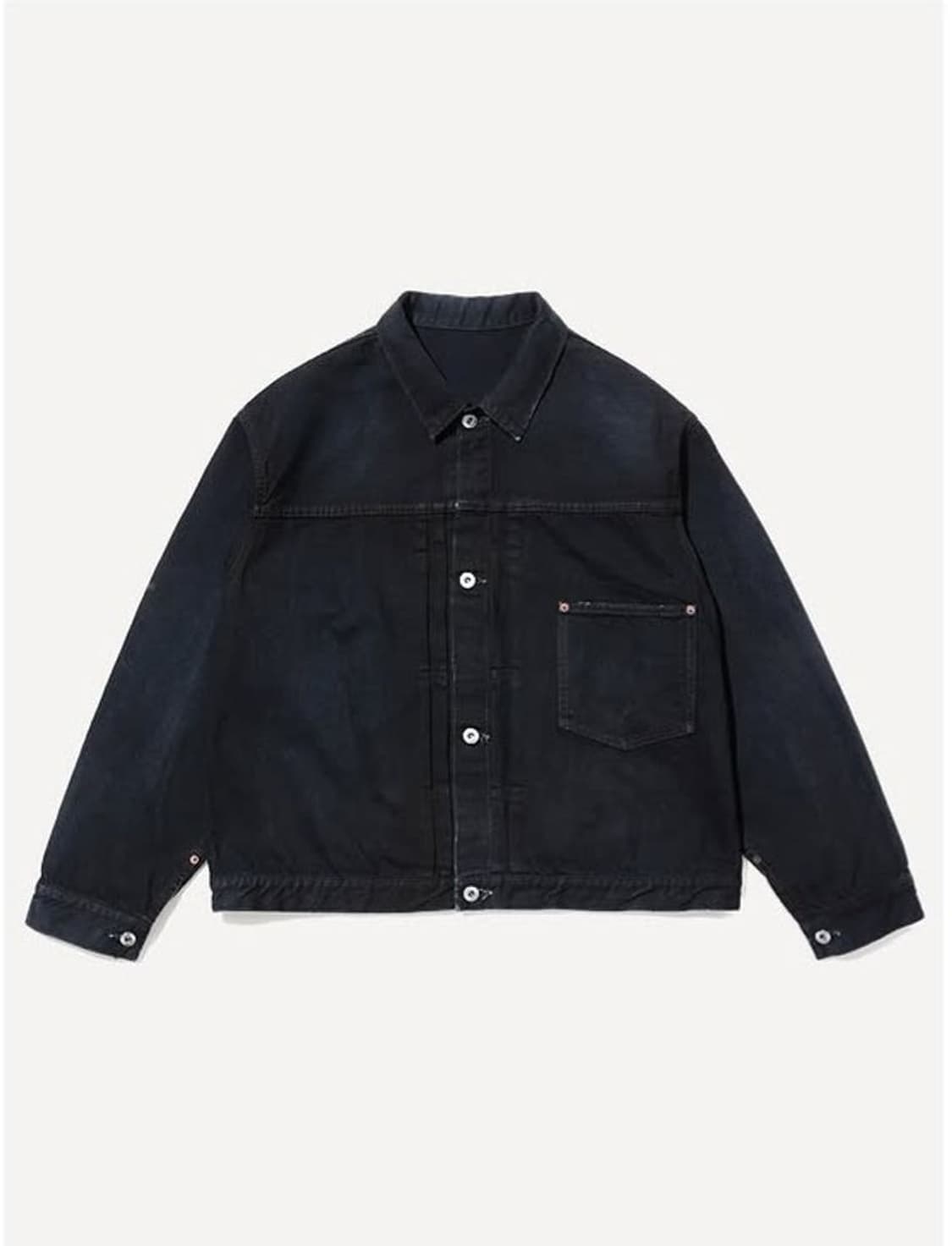 [50] 아프레쎄 25AW 1st 데님 자켓 커스텀 블랙 상품이미지1