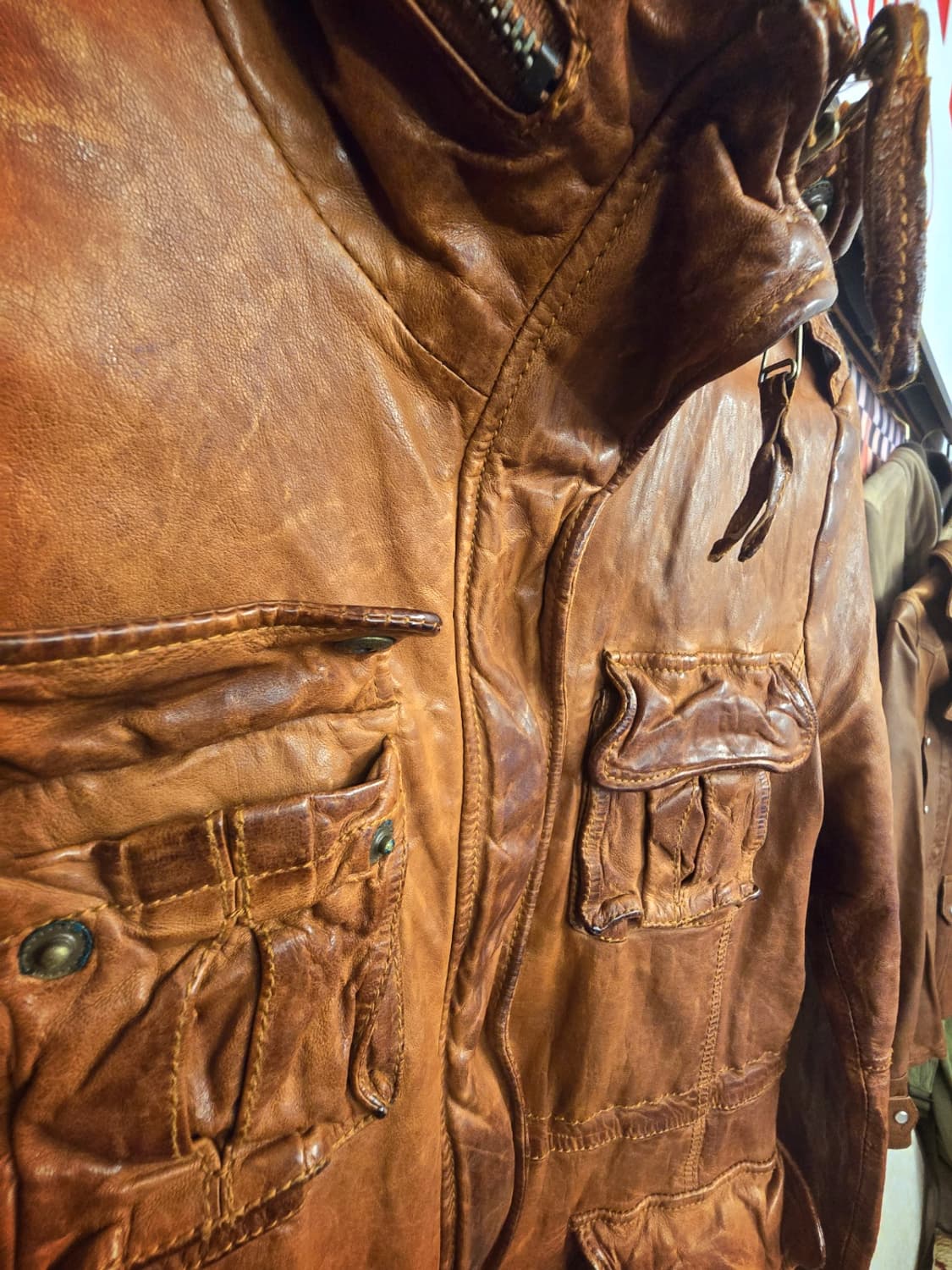 일본 G.O.A.(고아) 후디 양가죽 빈티지재킷 상품이미지3