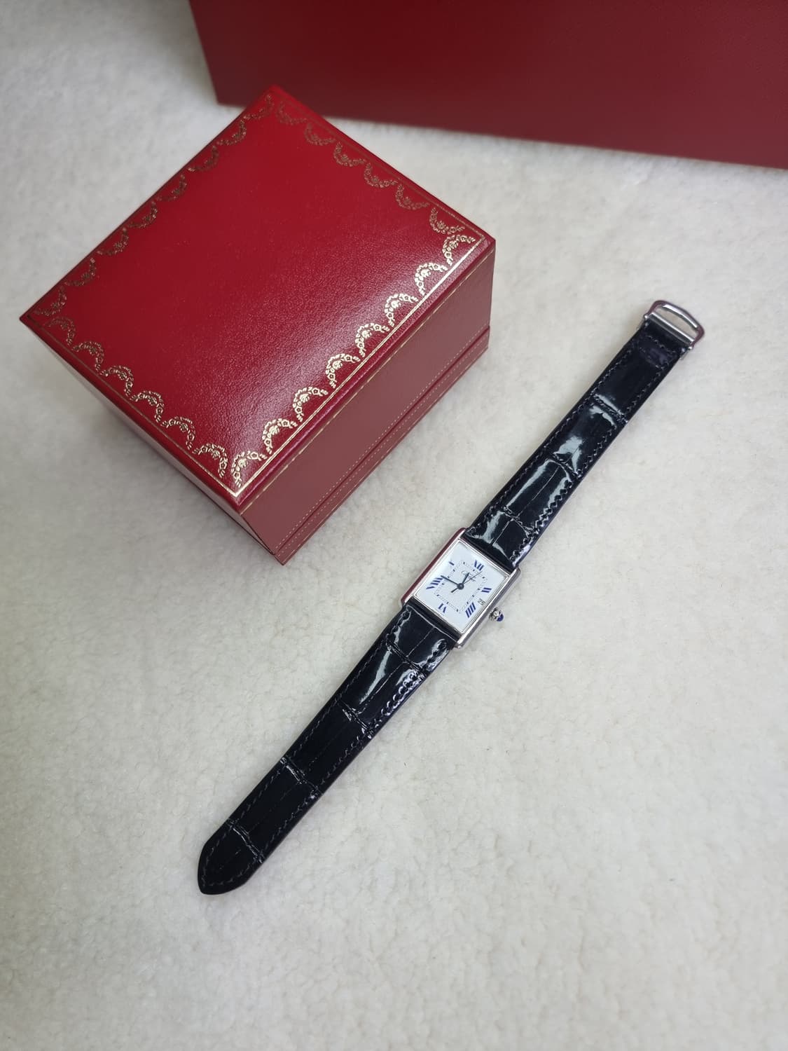 까르띠에 빈티지 탱크머스트 XL 짝수로만 다이얼 디버클 시계 99년  상품이미지5