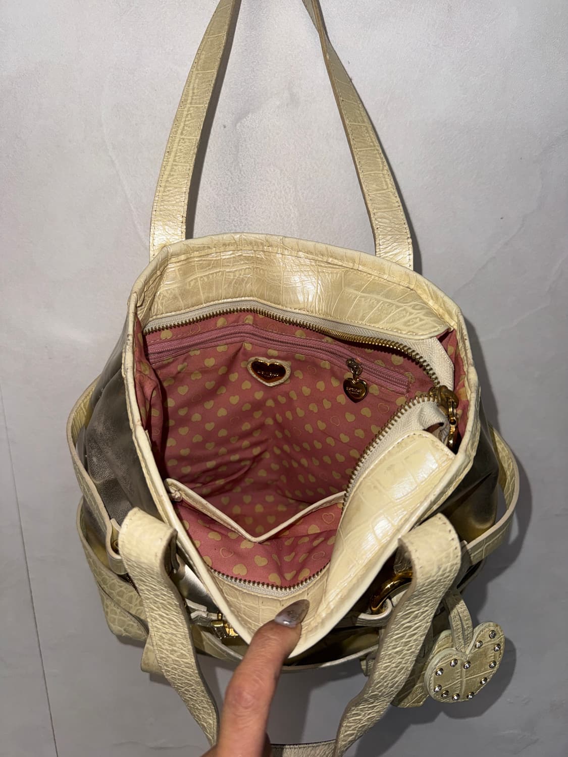 Lovcat metal beige gold buckled 숄더백 상품이미지5