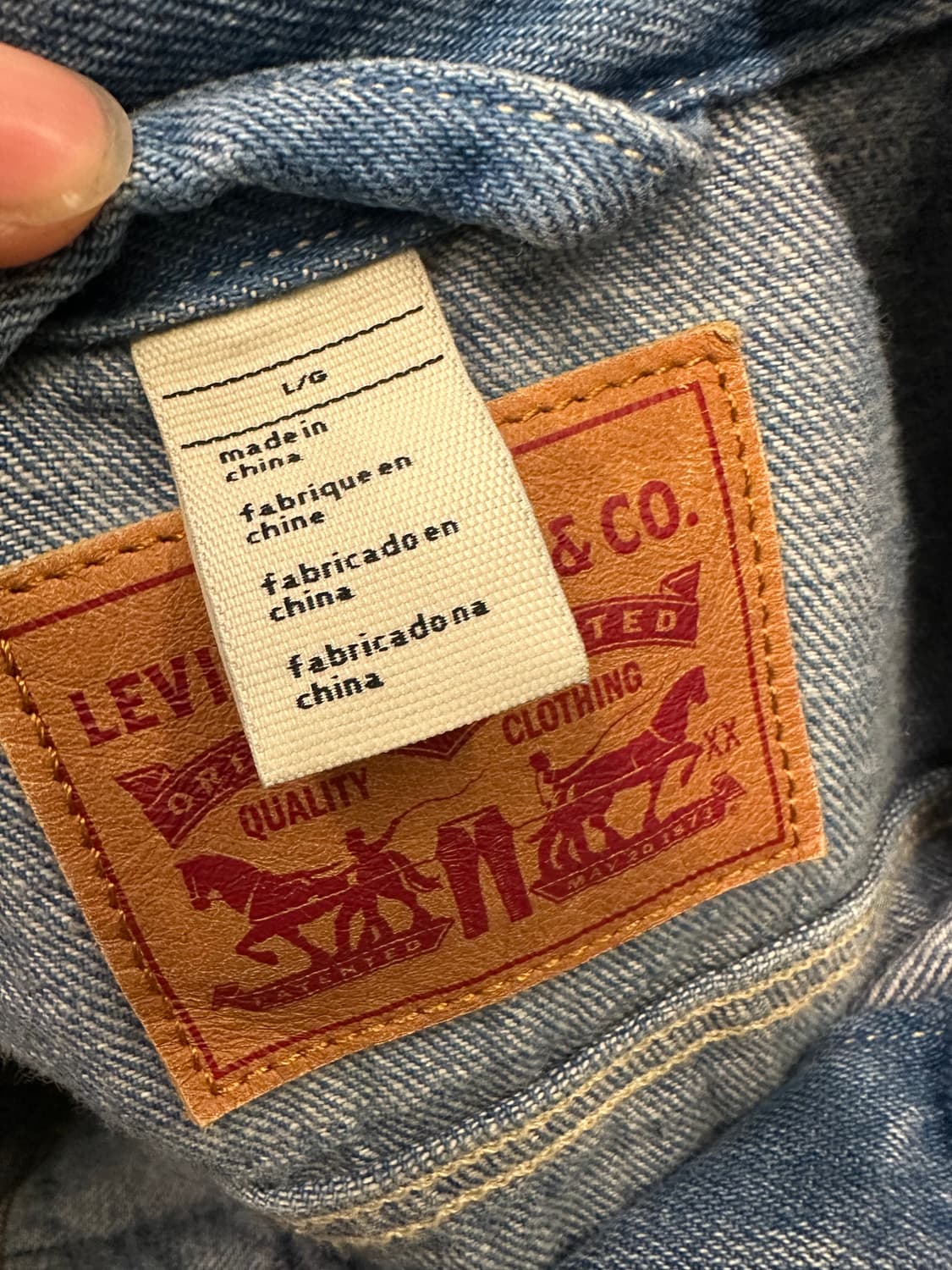 리바이스 워싱 워시드 크롭 트러커 처분  상품이미지5