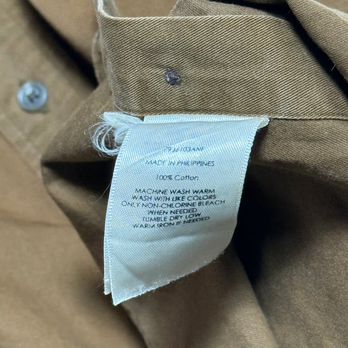 L 폴로랄프로렌 커스텀 핏 브라운 코튼 셔츠 상품이미지5