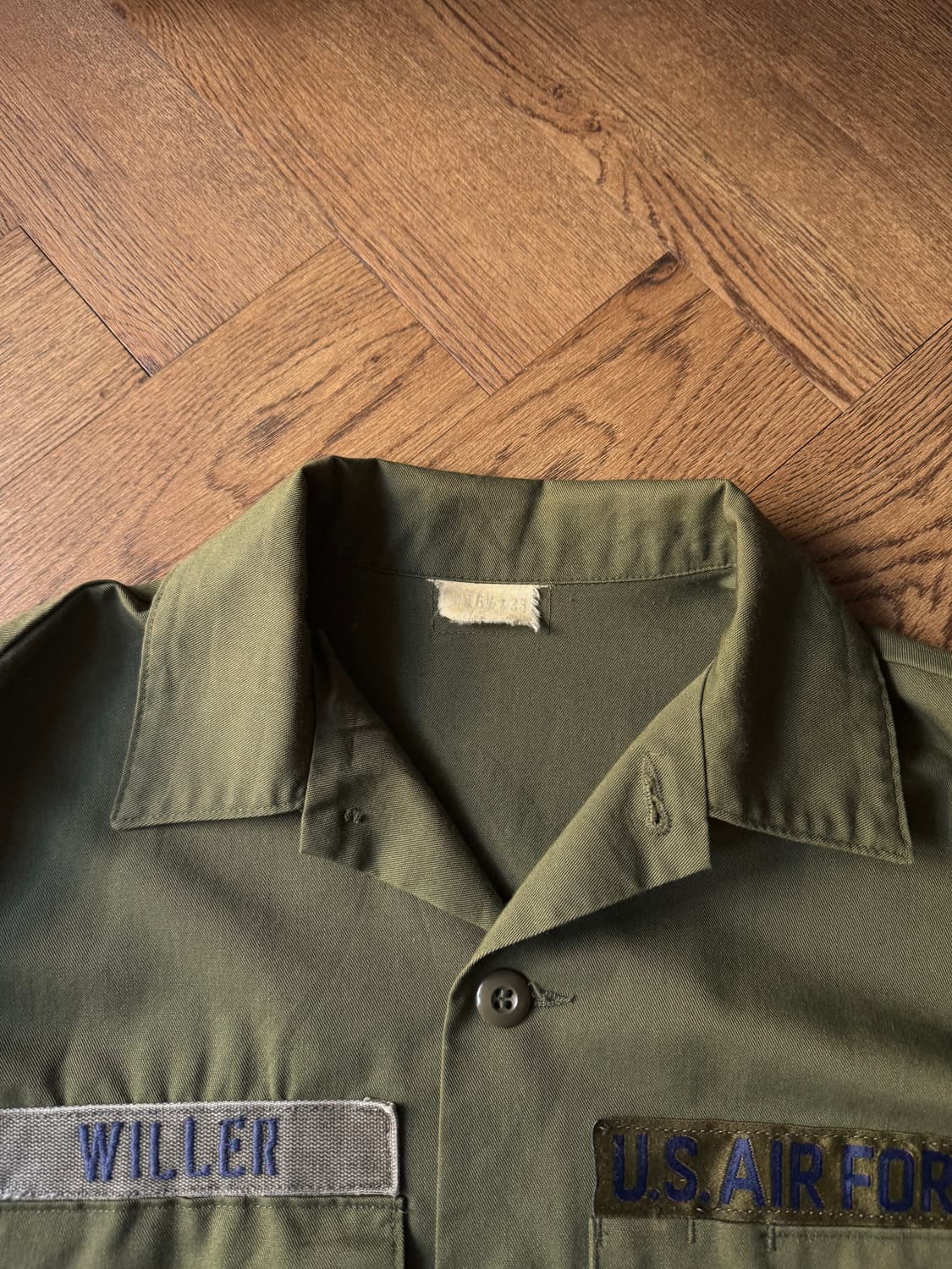 [L]70s 오리지널 U.S AIR FORCE OG-507 밀리터리 셔츠 상품이미지2