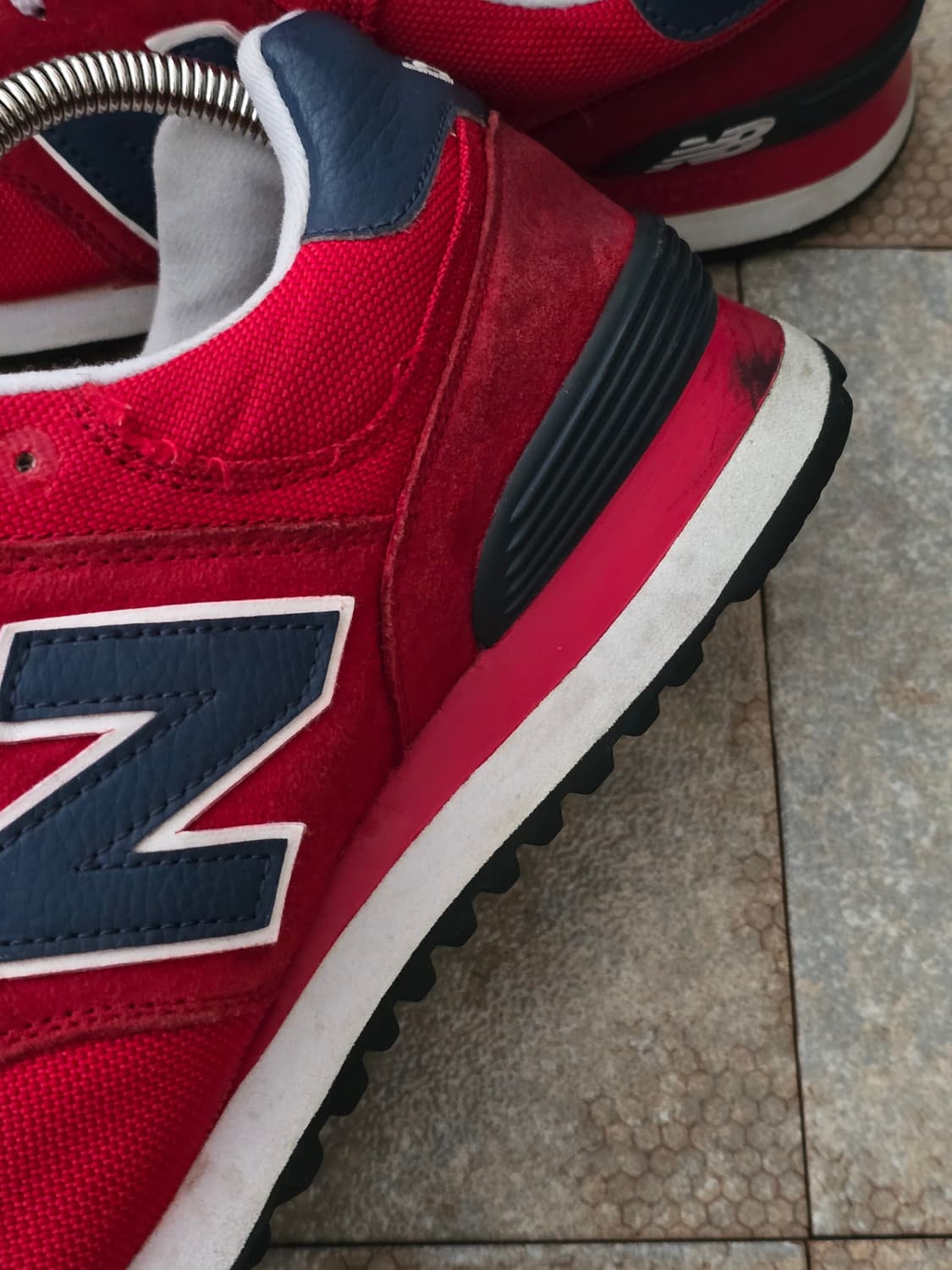 (270)뉴발란스 빈티지 574 레드 네이비  상품이미지7