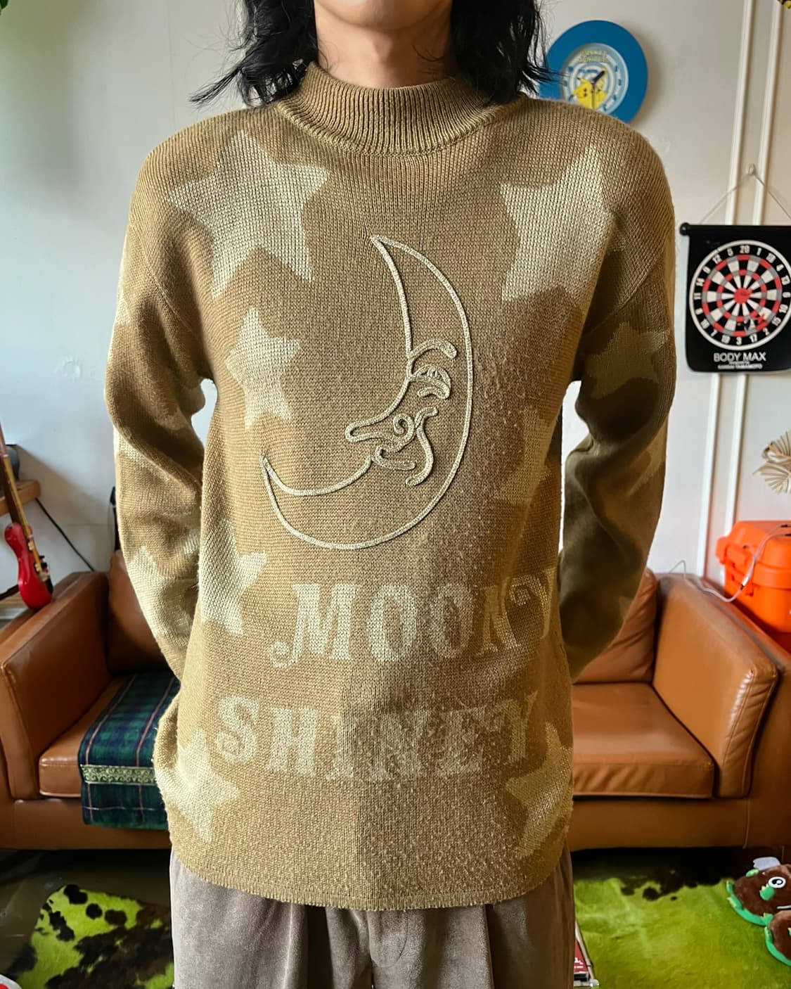 1970s Caroll Occult 3D Moon Knit Sweater 상품이미지2