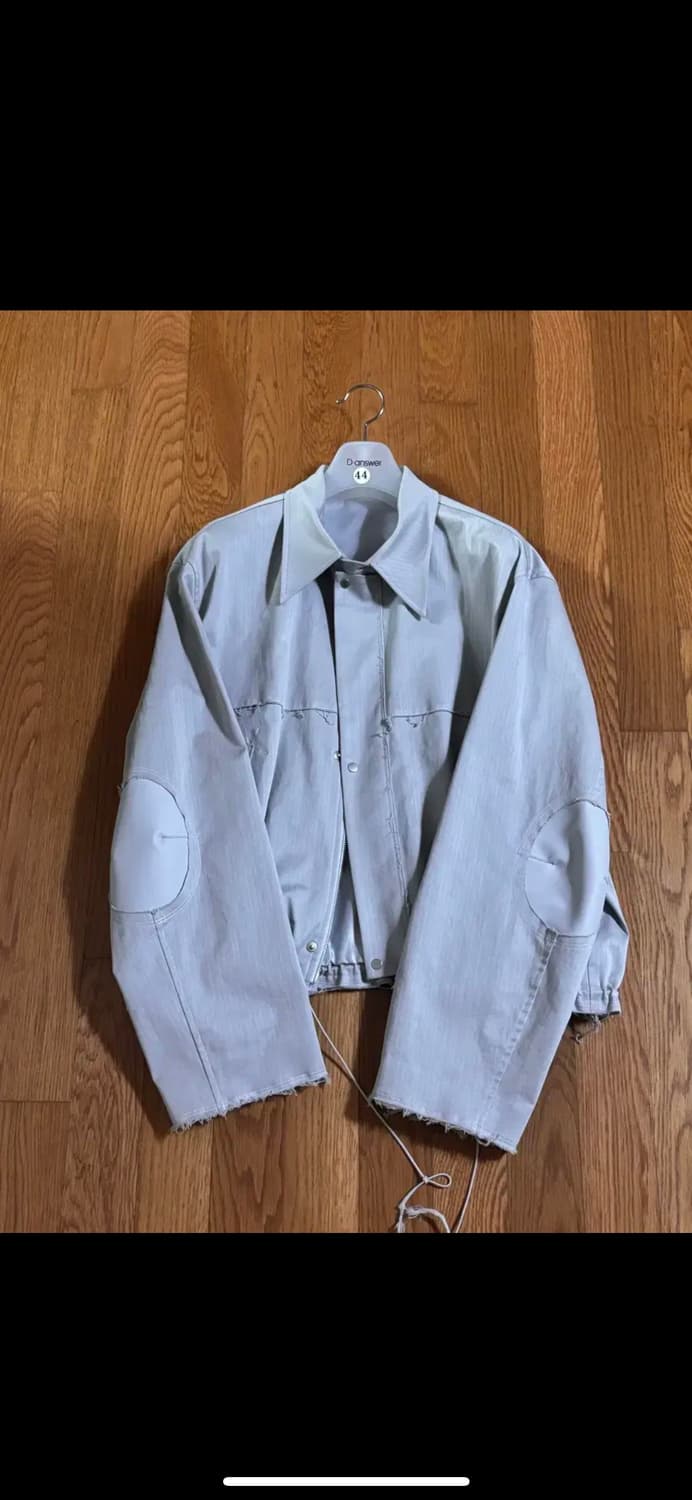 타이핑미스테이크/이얼즈어고 엘보 패치 라이트 그레이 블루종 판매 상품이미지3