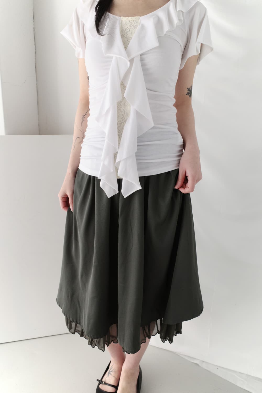 lace frill half T 상품이미지5