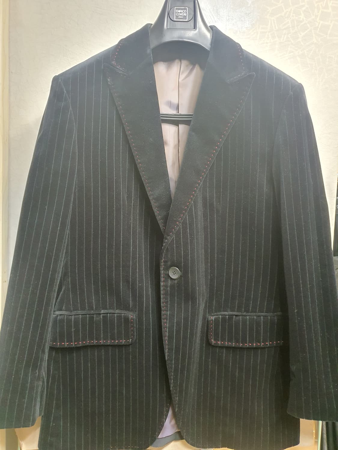 지이크 스트라이프 벨벳 블레이저  상품이미지1