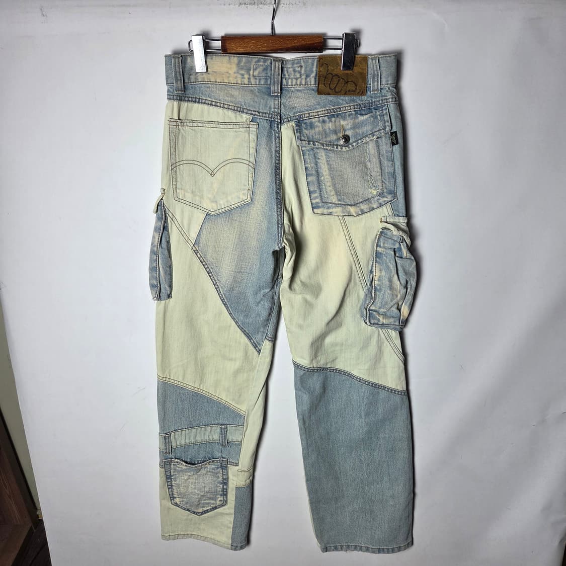 [Kesson] y2k 패치워크 데님 카고팬츠 상품이미지2