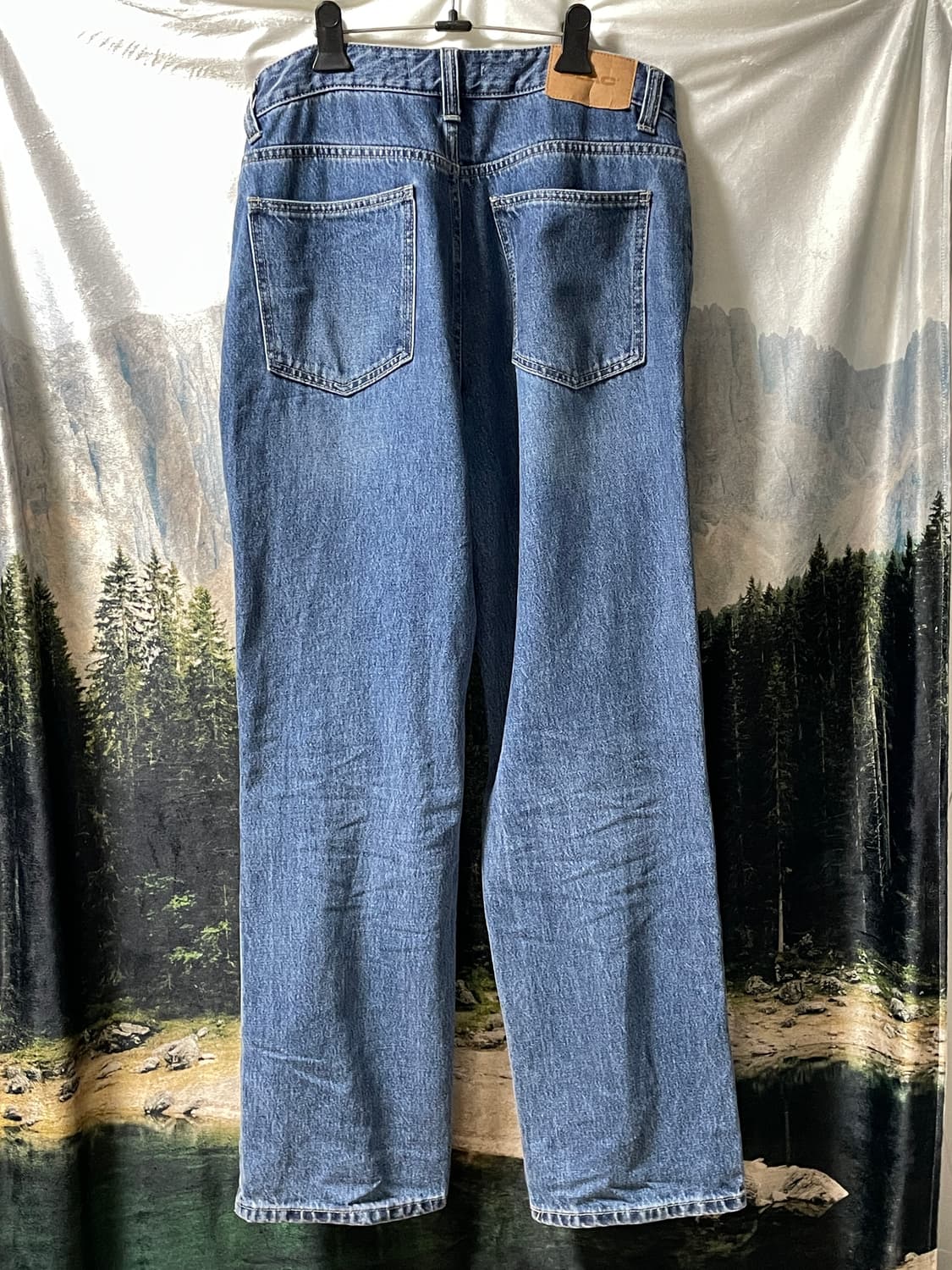 32) PLAC 청바지 스트레이트 세미 와이드 데님 팬츠 상품이미지6