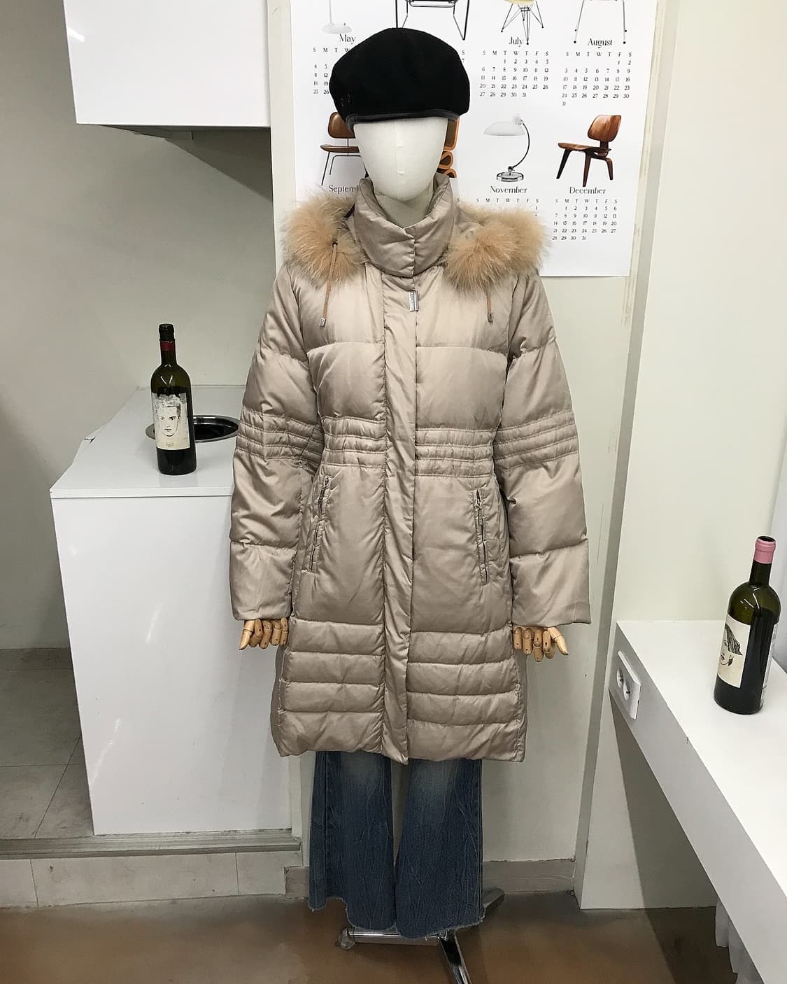 발망 은장 로고 후드 롱패딩 상품이미지7