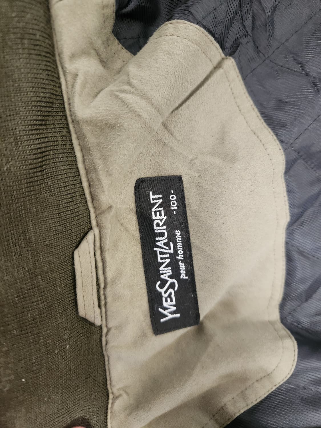 [100] 빈티지 입생로랑(YSL) 푸어옴므 크롭 블루종 자켓 상품이미지3