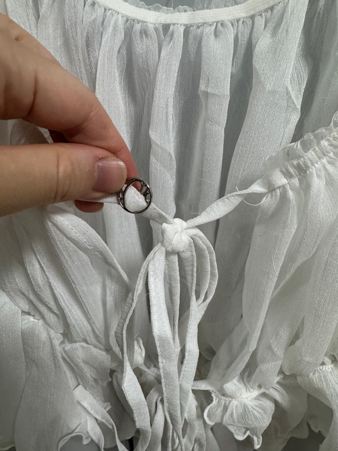 페인오어플레져MERMAID SHEER CARDIGAN white 상품이미지5