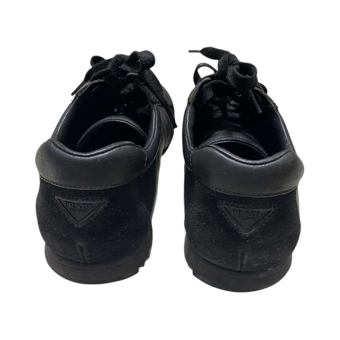 [280] 프라다 P 로고 아카이브 레더 블랙 스니커즈 상품이미지5