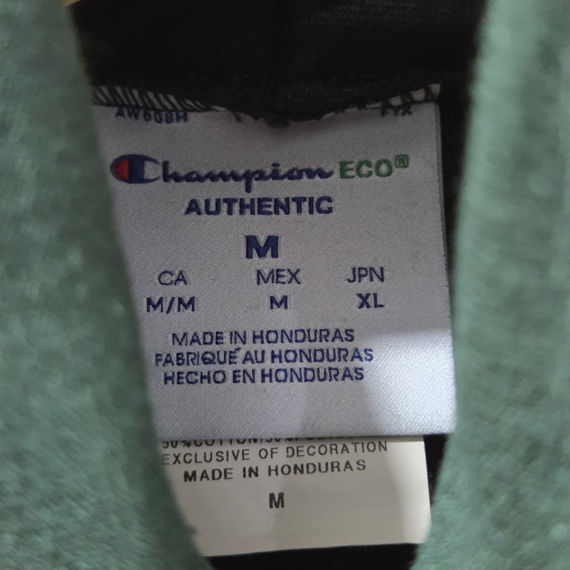 챔피온 에코 기모 후드티 그린 M 상품이미지3