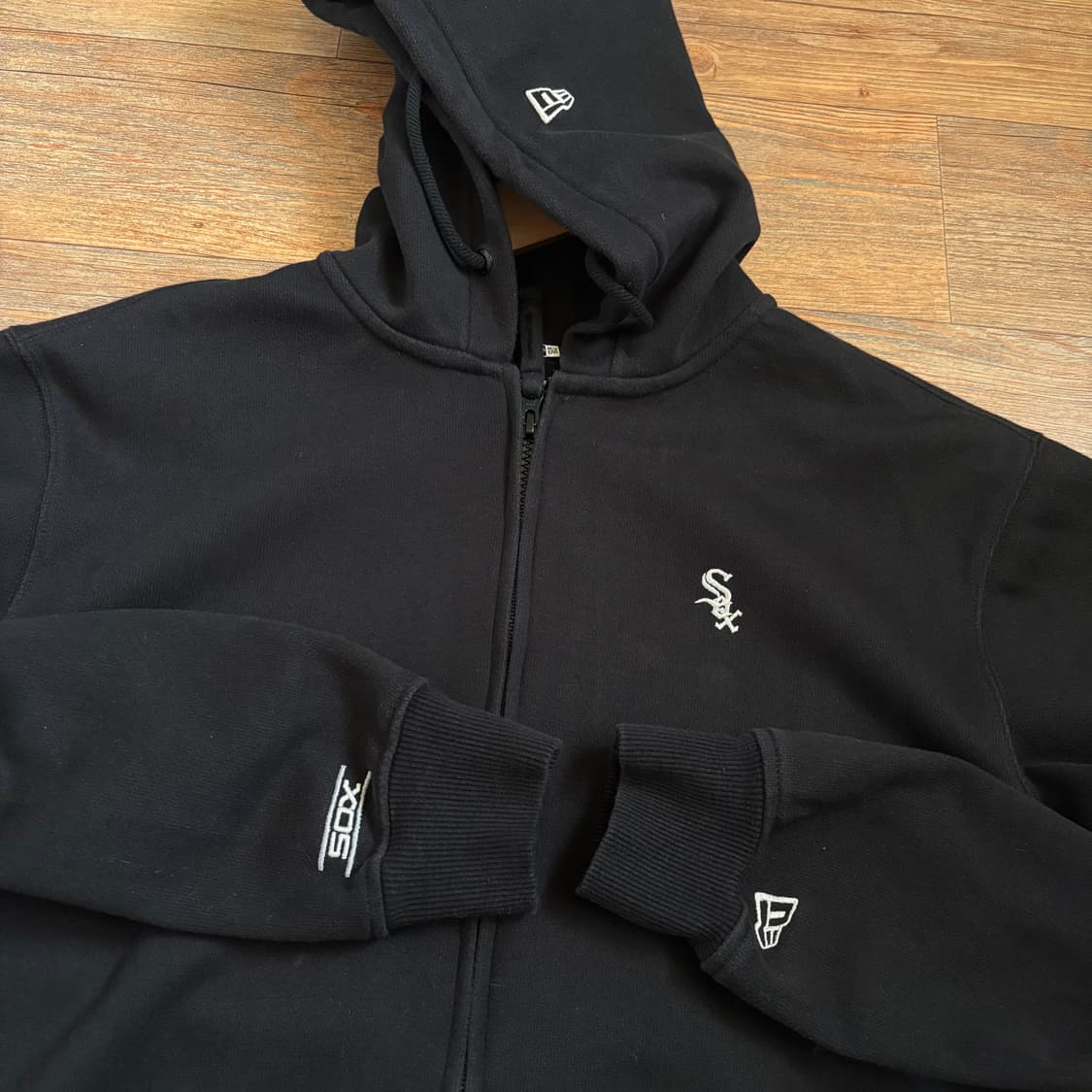 뉴에라 100 후드 집업 점퍼 MLB 시카고 화이트삭스 상품이미지7