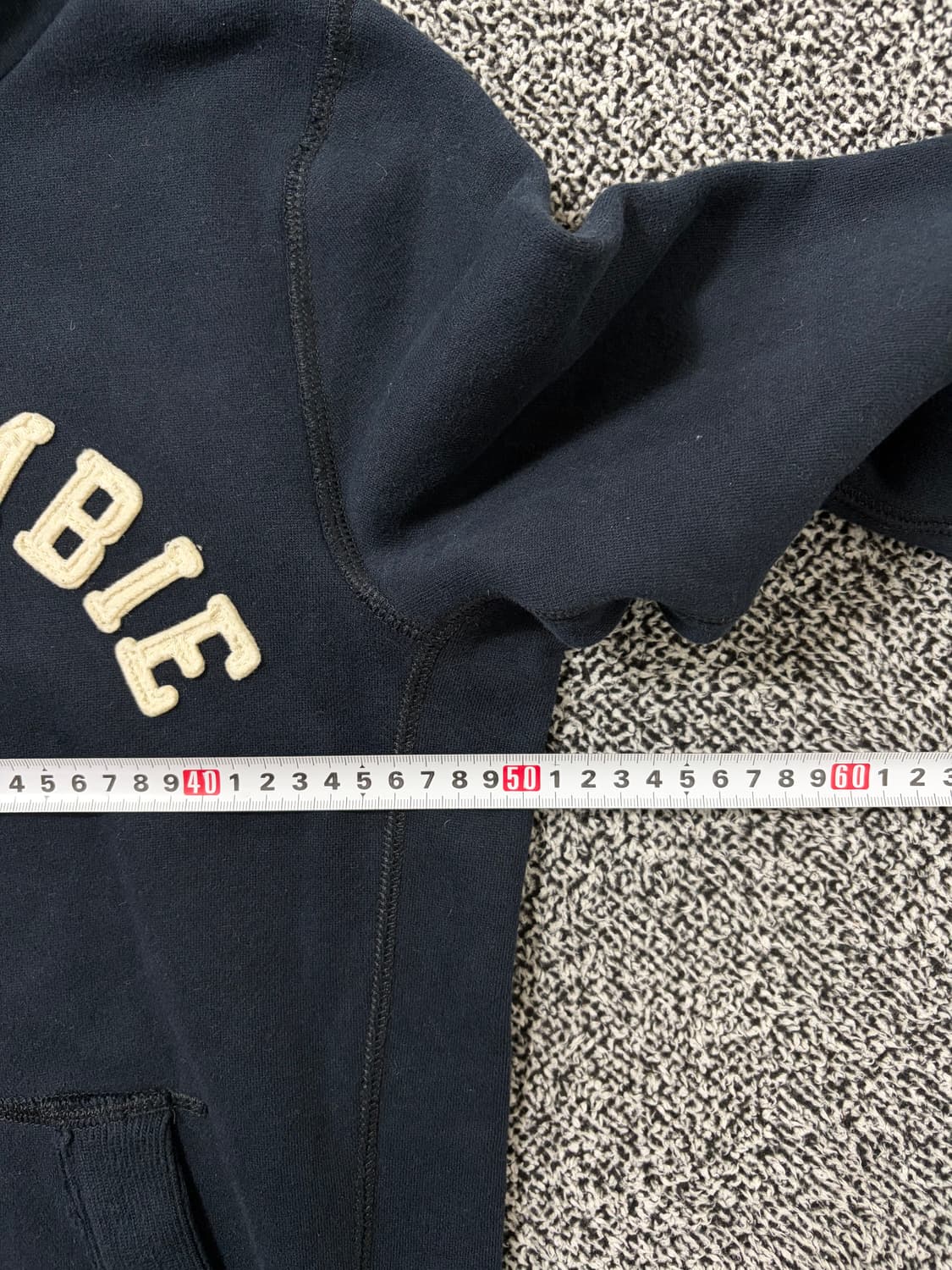 빈티지9. 아베크롬비 딥네이비 로고 후드티셔츠 상품이미지6