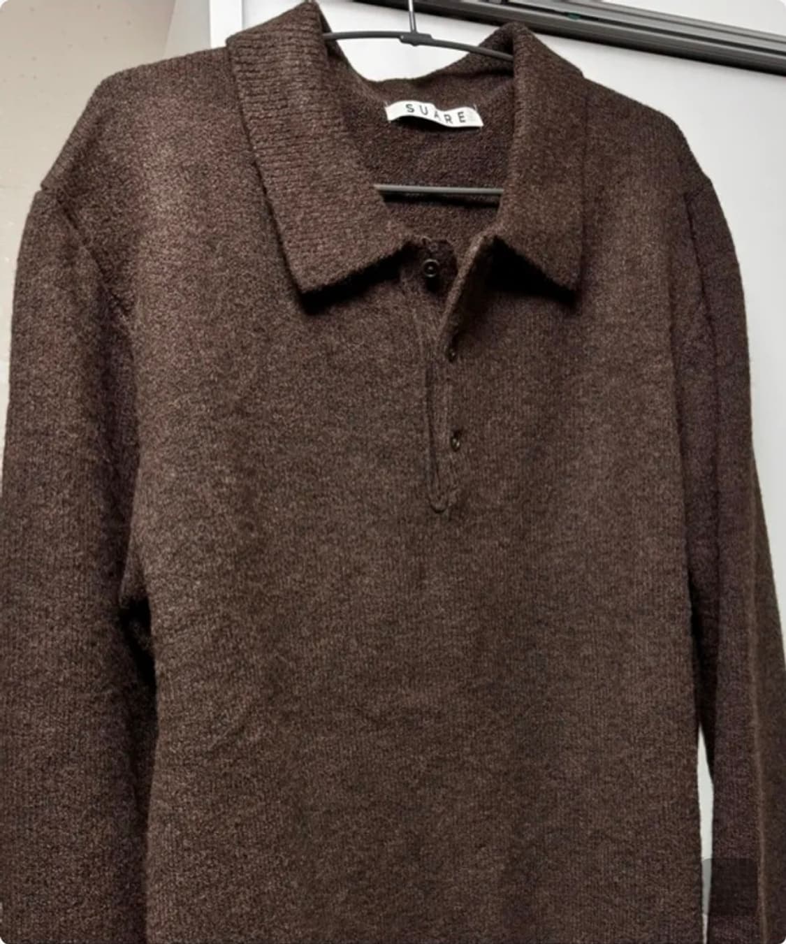 수아레 에어울 카라 니트 브라운 M 상품이미지3