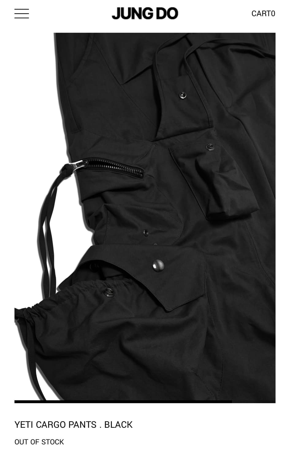 [Black] Jungdo YETI CARGO PANTS 상품이미지5