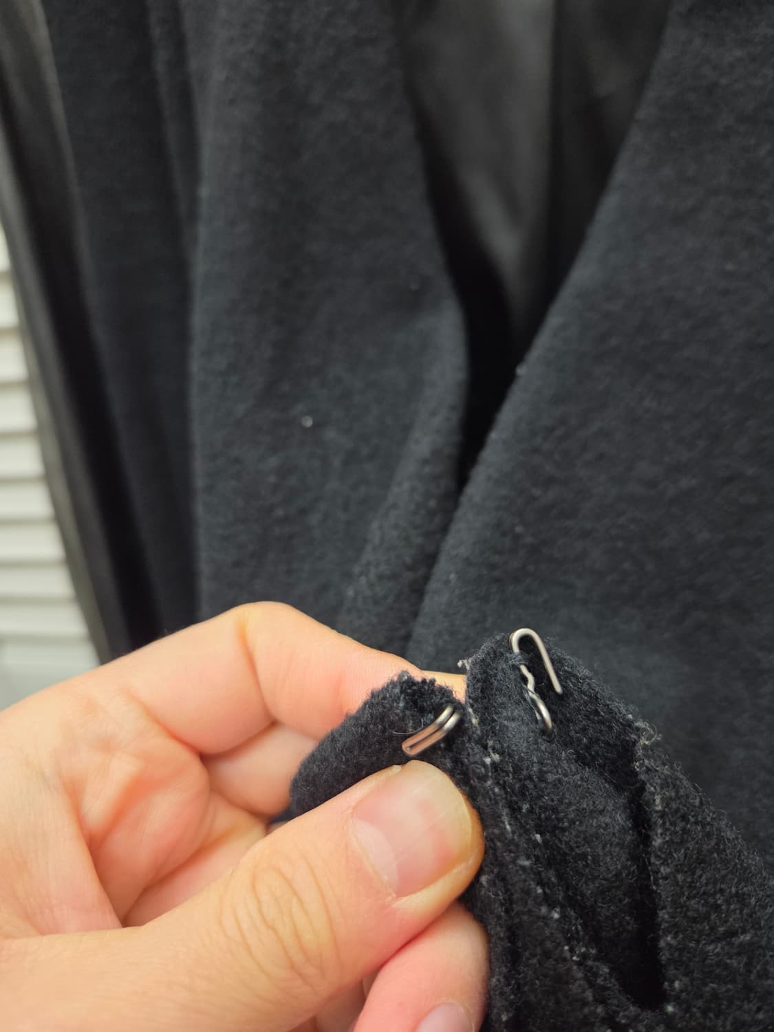 데무 박춘무 양가죽 배색 가디건 자켓 상품이미지3