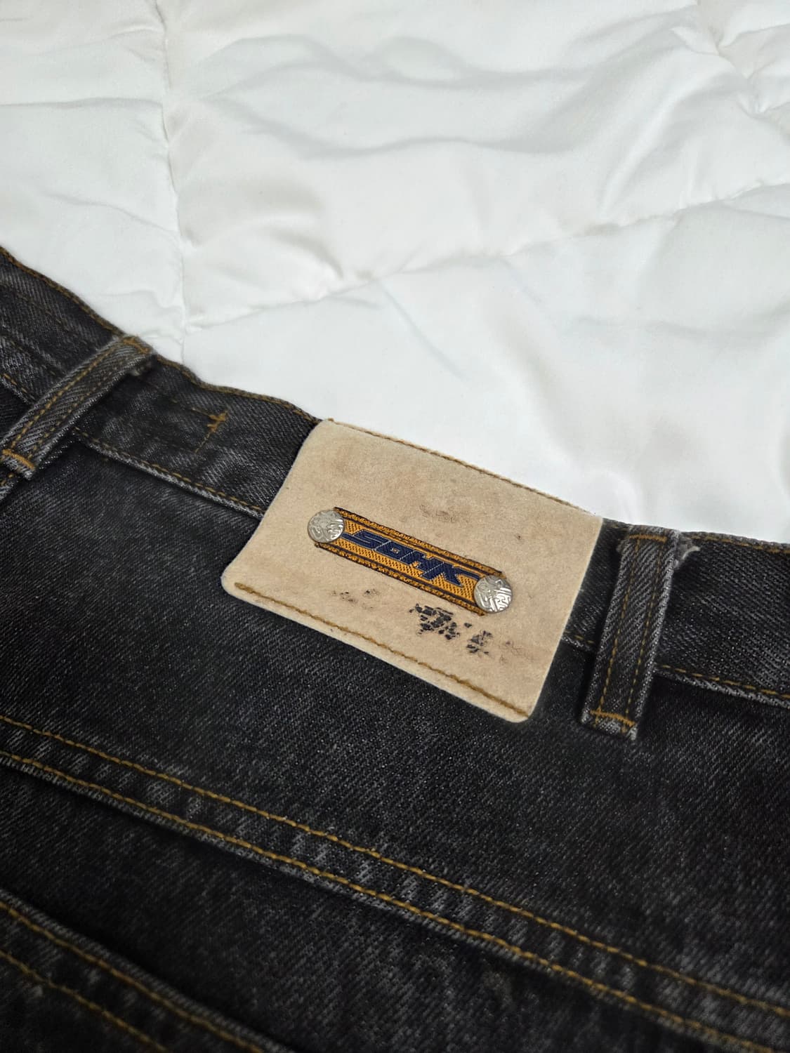 스쿨오브하드낙  흑청 데님팬츠 (34사이즈) 상품이미지5