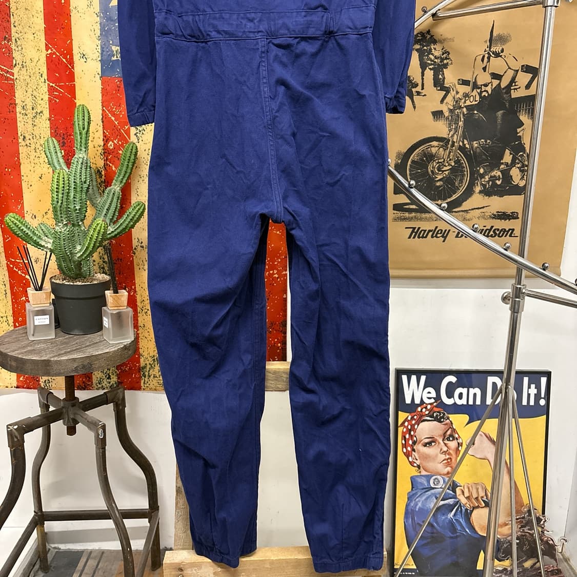 80~90s 프렌치 워크웨어 코튼트윌 커버올 점프수트  N981 상품이미지9