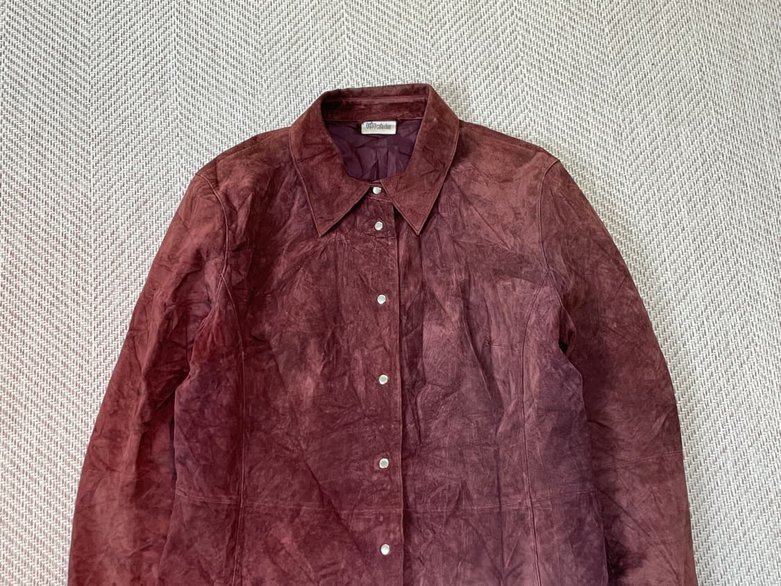 Otto 스웨이드 버건디 레더자켓  J03458 상품이미지3