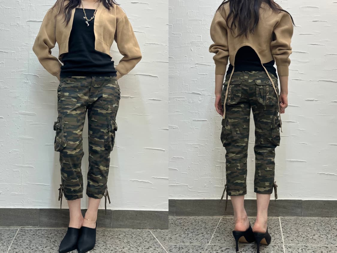 Tied crop cardigan 상품이미지2