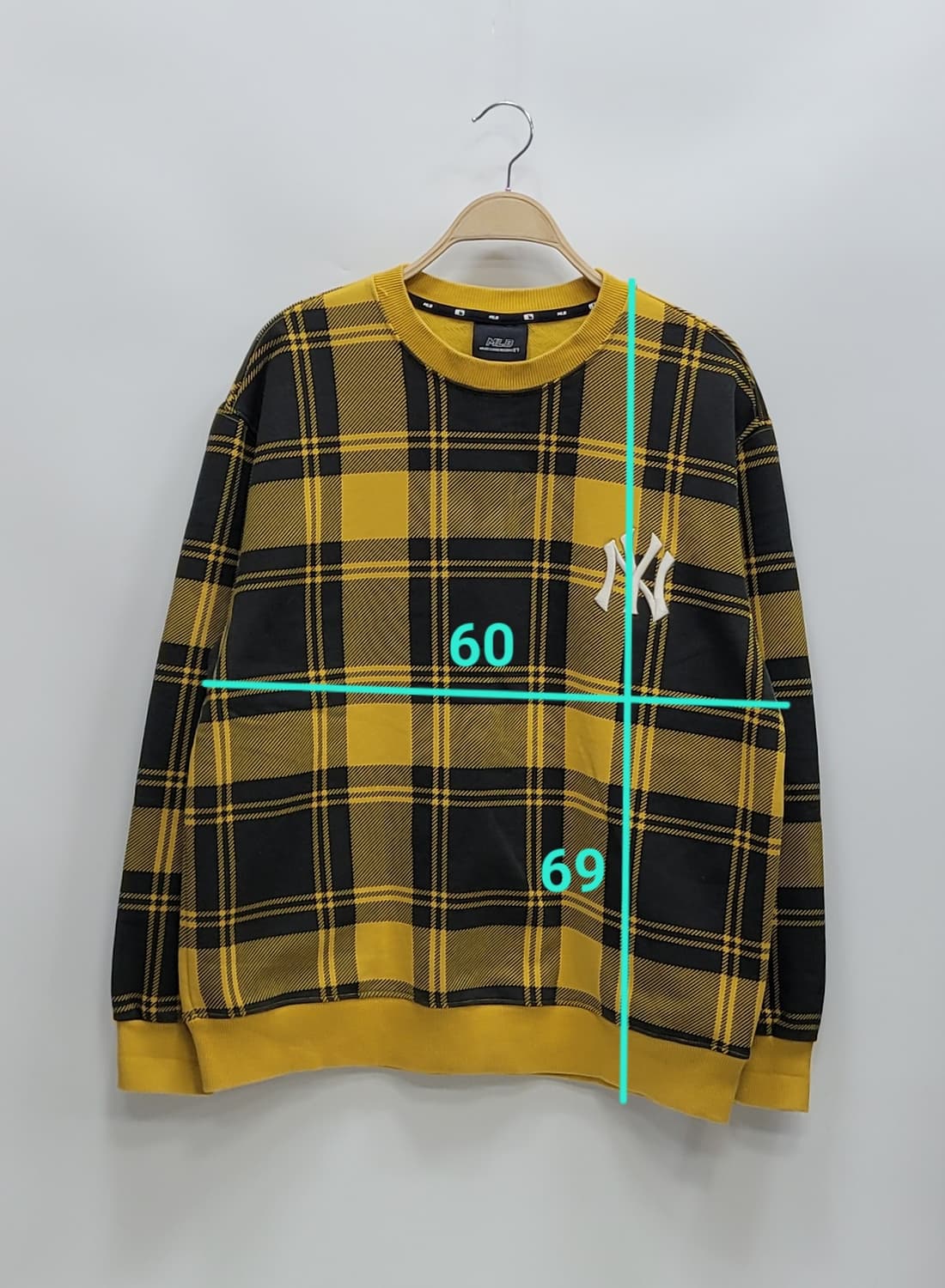 MLB 20FW 엠엘비 뉴욕양키즈 체크 오버핏 맨투맨 / 100 (L)
 상품이미지10