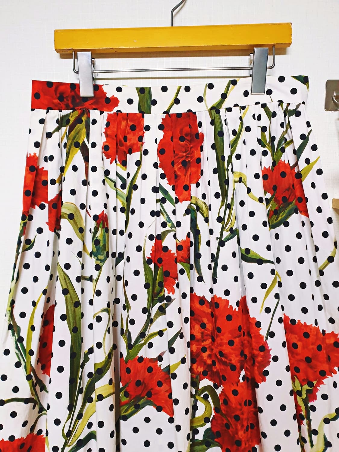 돌체앤가바나 정품 77 코튼 롱스커트 화이트 상품이미지4