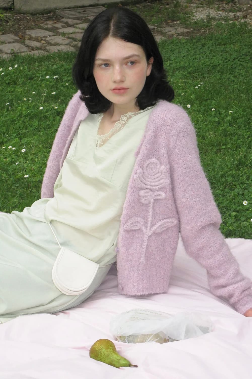 시눈 핑크 가디건 상품이미지2