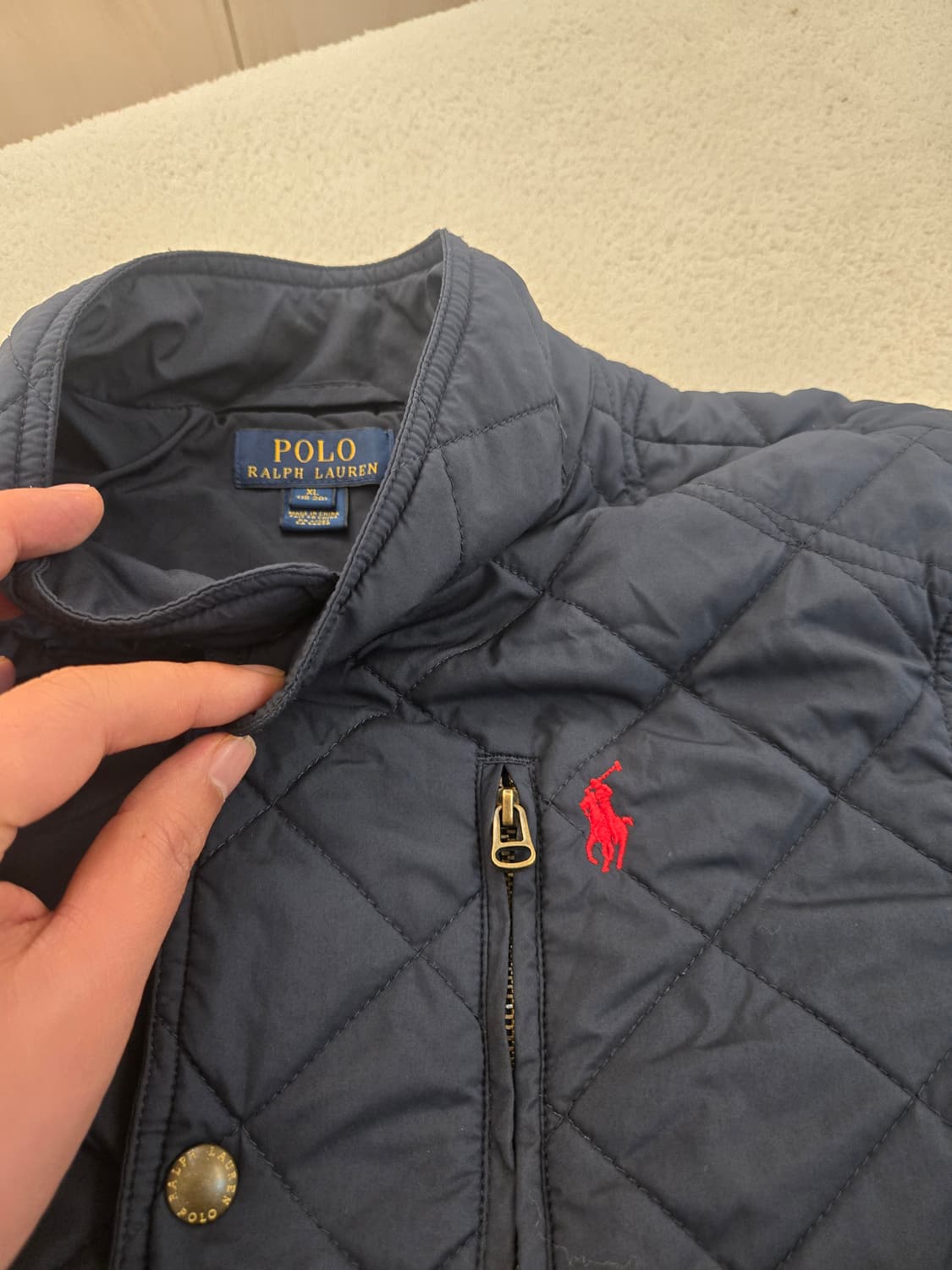 폴로 랄프로렌 네이비 퀼팅 자켓 XL 상품이미지7