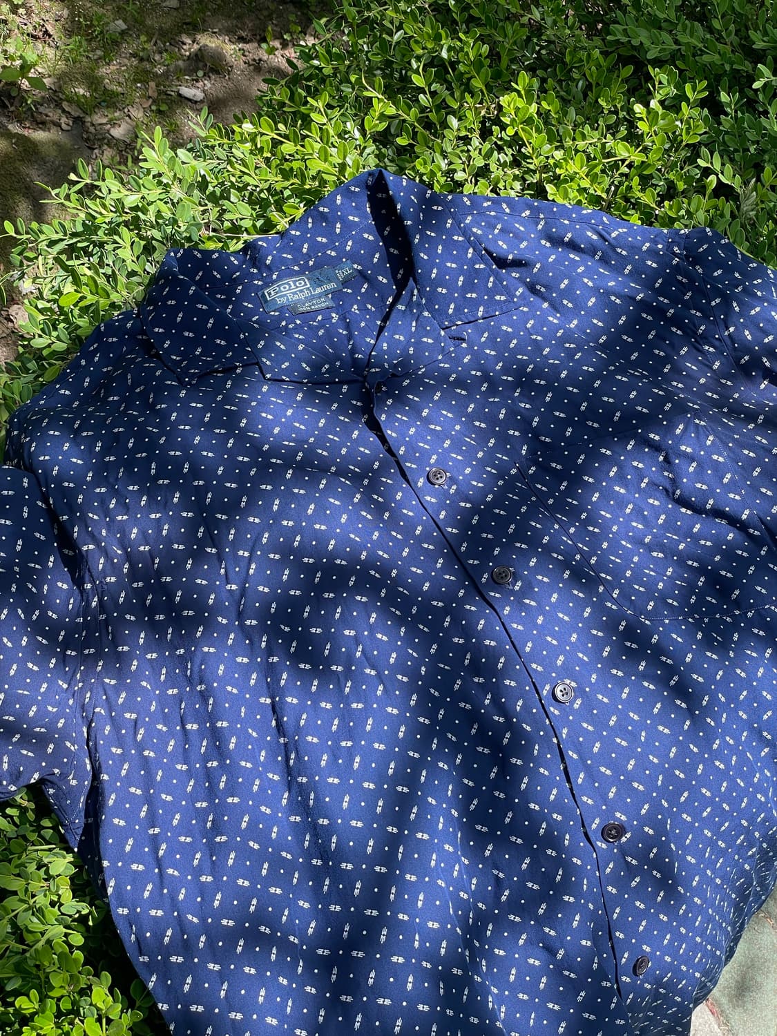 90s 빈티지 폴로 레이온반팔 셔츠 xl 상품이미지5