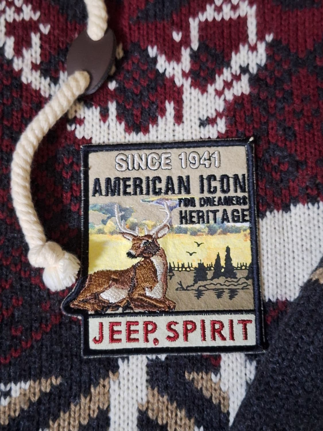 지프 빈티지 울니트 내피 후드집업 상품이미지2